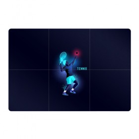 Магнитный плакат 3Х2 с принтом TENNIS NEON в Кировске, Полимерный материал с магнитным слоем | 6 деталей размером 9*9 см | neon | sport | tennis | неон | неоновый | спорт | спортсмен | теннис