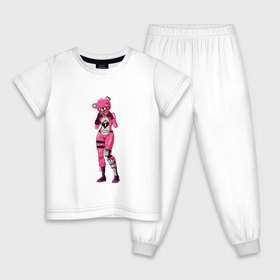 Детская пижама хлопок с принтом Fortnite girl в Кировске, 100% хлопок |  брюки и футболка прямого кроя, без карманов, на брюках мягкая резинка на поясе и по низу штанин
 | 