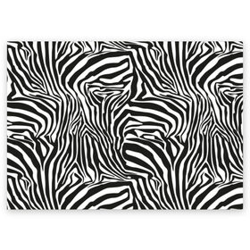 Поздравительная открытка с принтом Полосы зебры в Кировске, 100% бумага | плотность бумаги 280 г/м2, матовая, на обратной стороне линовка и место для марки
 | abstraction | african | animal | black and white | camouflage | disguise | skin | stripes | zebra | абстракция | африканская | животное | зебры | камуфляж | маскировка | полосы | черно белый
