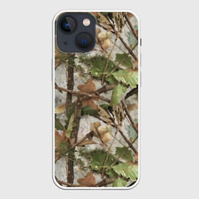 Чехол для iPhone 13 mini с принтом Камуфляж в Кировске,  |  | army | autumn | branches | camouflage | disguise | fishing | forest | green | khaki | leaves | nature | oak | photo | армия | ветки | дуб | зеленый | камуфляж | лес | листья | маскировка | осень | охота | природа | рыбалка | фото | хаки