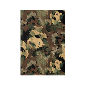 Обложка для паспорта матовая кожа с принтом Камуфляж в Кировске, натуральная матовая кожа | размер 19,3 х 13,7 см; прозрачные пластиковые крепления | abstraction | army | autumn | brown | camouflage | disguise | fishing | green | khaki | nature | spots | абстракция | армия | зеленый | камуфляж | коричневый | маскировка | осень | охота | природа | пятна | рыбалка | хаки