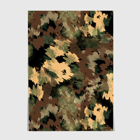 Постер с принтом Камуфляж в Кировске, 100% бумага
 | бумага, плотность 150 мг. Матовая, но за счет высокого коэффициента гладкости имеет небольшой блеск и дает на свету блики, но в отличии от глянцевой бумаги не покрыта лаком | abstraction | army | autumn | brown | camouflage | disguise | fishing | green | khaki | nature | spots | абстракция | армия | зеленый | камуфляж | коричневый | маскировка | осень | охота | природа | пятна | рыбалка | хаки