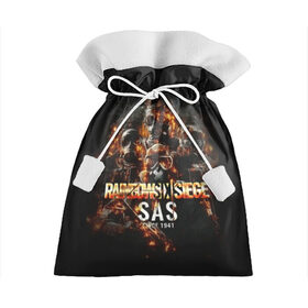 Подарочный 3D мешок с принтом SAS : Rainbow Six в Кировске, 100% полиэстер | Размер: 29*39 см | gameplay | mozzie | pvp | r6 | r6s | siege | герой | дым | огонь | осада | пламя | радуга | снайпер | сражения | туман | шутер
