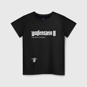 Детская футболка хлопок с принтом Wolfenstein2: The New Colossus в Кировске, 100% хлопок | круглый вырез горловины, полуприлегающий силуэт, длина до линии бедер | game | new colossus | new order | wolfenstein | youngblood | би джей | волчий камень | вольфенштайн | вольфенштейн | германия | игра | немец | шутер