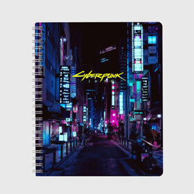 Тетрадь с принтом Cyberpunk 2077 в Кировске, 100% бумага | 48 листов, плотность листов — 60 г/м2, плотность картонной обложки — 250 г/м2. Листы скреплены сбоку удобной пружинной спиралью. Уголки страниц и обложки скругленные. Цвет линий — светло-серый
 | 2077 | cd projekt red | cyberpunk | cyberpunk 2077 | game | арт | будущее | видеоигра | игра | киберпанк 2077 | киборг | киборги