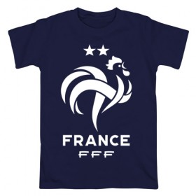Мужская футболка хлопок с принтом Сборная Франции в Кировске, 100% хлопок | прямой крой, круглый вырез горловины, длина до линии бедер, слегка спущенное плечо. | fff | france | les bleus | les tricolores | сборная франции | сборная франции по футболу | форма | франузская | франузская сборная | франция | французы