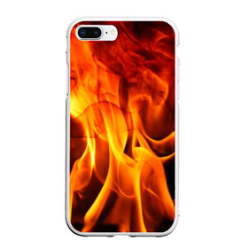Чехол для iPhone 7Plus/8 Plus матовый с принтом Огонь и дым в Кировске, Силикон | Область печати: задняя сторона чехла, без боковых панелей | fire | flame | in fire | smoke | в огне | дым | огненный | огонь | текстуры