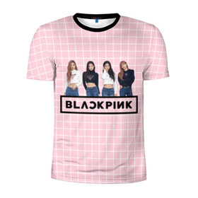 Мужская футболка 3D спортивная с принтом Black Pink 2019 в Кировске, 100% полиэстер с улучшенными характеристиками | приталенный силуэт, круглая горловина, широкие плечи, сужается к линии бедра | 2019 | black | black pink | k pop | kill | kill this love | korea | logo | music | pink | pop | блек пинк | блэк пинк | газета | девушки | кпоп | лого | музыка | надпись | розовый