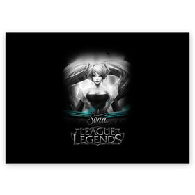 Поздравительная открытка League of Legends, Sona: в Кировске, 100% бумага | плотность бумаги 280 г/м2, матовая, на обратной стороне линовка и место для марки
 | league of legends | lol | sona | игры | киберспорт | компьютерные игры | лига легенд | сона