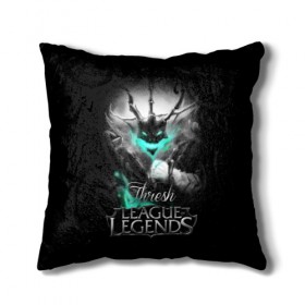 Подушка 3D с принтом League of Legends, Thresh в Кировске, наволочка – 100% полиэстер, наполнитель – холлофайбер (легкий наполнитель, не вызывает аллергию). | состоит из подушки и наволочки. Наволочка на молнии, легко снимается для стирки | 