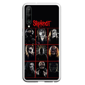 Чехол для Honor P30 с принтом Slipknot-Alltogether в Кировске, Силикон | Область печати: задняя сторона чехла, без боковых панелей | Тематика изображения на принте: band | group | metal | rock | slipknot | группа | метал | рок | слипнот