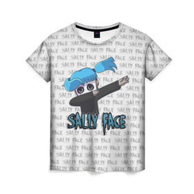 Женская футболка 3D с принтом Sally Face в Кировске, 100% полиэфир ( синтетическое хлопкоподобное полотно) | прямой крой, круглый вырез горловины, длина до линии бедер | sally face | игра | компьютерная игра | лицо | маска | протез | сали фейс | салли фейс | школа | шрамы