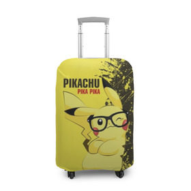 Чехол для чемодана 3D с принтом Pikachu Pika Pika в Кировске, 86% полиэфир, 14% спандекс | двустороннее нанесение принта, прорези для ручек и колес | pika | pikachu | аниме | детская | детям | игры | молния | мышка | мышь | пика | пикачу | покемон | покемоны