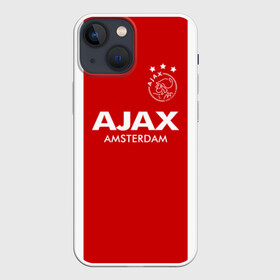 Чехол для iPhone 13 mini с принтом Аякс в Кировске,  |  | afc ajax | ajax | amsterdamsche football club ajax | амстердамский аякс | аякс | аякс амстердам | фк аякс | форма | футбол | футбольный клуб