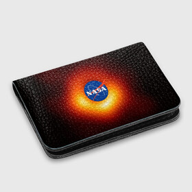 Картхолдер с принтом с принтом Черная дыра NASA в Кировске, натуральная матовая кожа | размер 7,3 х 10 см; кардхолдер имеет 4 кармана для карт; | nasa | астрономия | горизонт событий | космос | наса | черная дыра