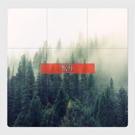 Магнитный плакат 3Х3 с принтом Северный лес в Кировске, Полимерный материал с магнитным слоем | 9 деталей размером 9*9 см | forest | nord | north | pagan | vikikngs | викинги | лес | лесник | норд | один | север | язычество