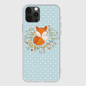 Чехол для iPhone 12 Pro Max с принтом Лисичка в цветах в Кировске, Силикон |  | Тематика изображения на принте: fox | foxed | арт | лис | лиса | лисенок | лисичка | пушистик | рыжая | рыжмй хвост
