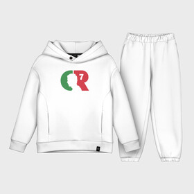 Детский костюм хлопок Oversize с принтом Роналду в Кировске,  |  | 7 | cr | cr7 | cristiano | football | juventus | portugal | ronaldo | криштиану | мяч | португалия | роналдо | роналду | футбол | ювентус