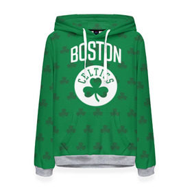 Женская толстовка 3D с принтом Boston Celtics в Кировске, 100% полиэстер  | двухслойный капюшон со шнурком для регулировки, мягкие манжеты на рукавах и по низу толстовки, спереди карман-кенгуру с мягким внутренним слоем. | boston | boston celtics | celtics | бостон | бостон селтикс