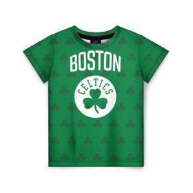 Детская футболка 3D с принтом Boston Celtics в Кировске, 100% гипоаллергенный полиэфир | прямой крой, круглый вырез горловины, длина до линии бедер, чуть спущенное плечо, ткань немного тянется | boston | boston celtics | celtics | бостон | бостон селтикс