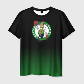 Мужская футболка 3D с принтом Boston Кайри Ирвинг в Кировске, 100% полиэфир | прямой крой, круглый вырез горловины, длина до линии бедер | boston | boston seltics | irving | kyrie irving | бостон | бостон селтикс | ирвинг | кайри ирвинг | селтикс