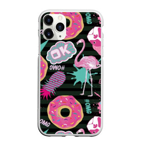 Чехол для iPhone 11 Pro Max матовый с принтом Пончики мопсы и фламинго в Кировске, Силикон |  | Тематика изображения на принте: bird | blots | breed | crown | dog | donuts | flamingo | ici | kiss | lips | pastries | pineapple | pink | pug | splashes | stripes | sweet | ананас | брызги | выпечка | глазурь | губы | женские | кляксы | корона | мопс | отпечаток | полосы | пончики | по