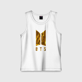 Детская майка хлопок с принтом BTS GOLDEN в Кировске,  |  | bangtan boys | bt21 | bts | bts army | bts stickers | j hope | jimin | jin | jungkook | k pop | rap monster | rapmon | suga | v | бтс | корея | стикеры bts