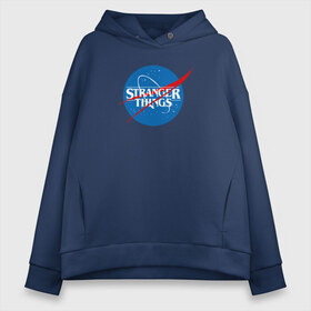 Женское худи Oversize хлопок с принтом STRANGER THINGS NASA в Кировске, френч-терри — 70% хлопок, 30% полиэстер. Мягкий теплый начес внутри —100% хлопок | боковые карманы, эластичные манжеты и нижняя кромка, капюшон на магнитной кнопке | 011 | eleven | friends don t lie | nasa | netflix | season 3 | stranger things | демогоргон | наса | нетфликс | одиннадцатая | очень странные дела | сезон 3 | сериалы