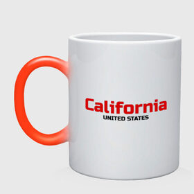 Кружка хамелеон с принтом USA - California в Кировске, керамика | меняет цвет при нагревании, емкость 330 мл | america | california | california city | california republic | usa | америка | калифорния | соединенные штаты | сша | штат