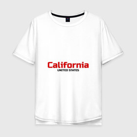 Мужская футболка хлопок Oversize с принтом USA - California в Кировске, 100% хлопок | свободный крой, круглый ворот, “спинка” длиннее передней части | Тематика изображения на принте: america | california | california city | california republic | usa | америка | калифорния | соединенные штаты | сша | штат