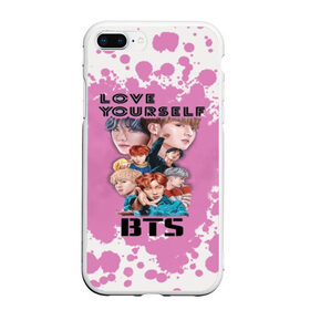 Чехол для iPhone 7Plus/8 Plus матовый с принтом Bts Army Art в Кировске, Силикон | Область печати: задняя сторона чехла, без боковых панелей | bangtan | boy | j hope | jimin | jin | jungkook | korea | luv | rm | suga | v | with | бтс | кей | поп