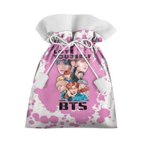 Подарочный 3D мешок с принтом Bts Army Art в Кировске, 100% полиэстер | Размер: 29*39 см | bangtan | boy | j hope | jimin | jin | jungkook | korea | luv | rm | suga | v | with | бтс | кей | поп