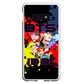 Чехол для Samsung S10E с принтом BTS Pop art в Кировске, Силикон | Область печати: задняя сторона чехла, без боковых панелей | bangtan | boy | j hope | jimin | jin | jungkook | korea | luv | rm | suga | v | with | бтс | кей | поп