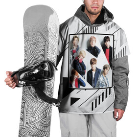 Накидка на куртку 3D с принтом BTS в Кировске, 100% полиэстер |  | bangtan | boy | j hope | jimin | jin | jungkook | korea | luv | rm | suga | v | with | бтс | кей | поп
