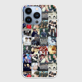 Чехол для iPhone 13 Pro с принтом BTS Collage в Кировске,  |  | Тематика изображения на принте: bangtan | boy | j hope | jimin | jin | jungkook | korea | luv | rm | suga | v | with | бтс | кей | поп