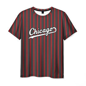 Мужская футболка 3D с принтом Chicago Bulls classic в Кировске, 100% полиэфир | прямой крой, круглый вырез горловины, длина до линии бедер | chicago bulls | nba | нба | чикаго
