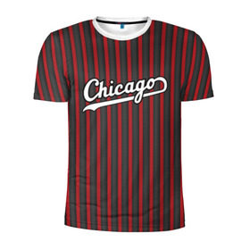 Мужская футболка 3D спортивная с принтом Chicago Bulls classic в Кировске, 100% полиэстер с улучшенными характеристиками | приталенный силуэт, круглая горловина, широкие плечи, сужается к линии бедра | chicago bulls | nba | нба | чикаго