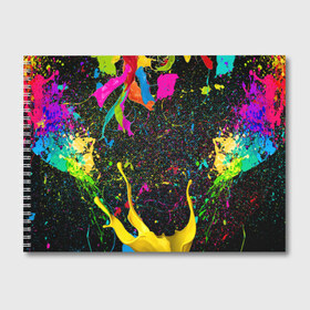 Альбом для рисования с принтом Взрыв Красок в Кировске, 100% бумага
 | матовая бумага, плотность 200 мг. | 1 мая | 2019 | 2020 | neon | брызги | брызги красок | в подарок | веселая | весна | клубная | краска | краски | красочная | летняя | лето | неон | неоновые цвета | подарок | праздник | пятна краски | сочная | яркая