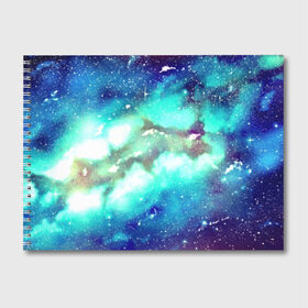 Альбом для рисования с принтом Звёздное небо в Кировске, 100% бумага
 | матовая бумага, плотность 200 мг. | galaxy | nebula | space | star | абстракция | вселенная | галактика | звезда | звезды | космический | планеты