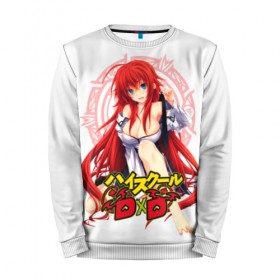 Мужской свитшот 3D с принтом High School DxD, Риас в Кировске, 100% полиэстер с мягким внутренним слоем | круглый вырез горловины, мягкая резинка на манжетах и поясе, свободная посадка по фигуре | Тематика изображения на принте: high school dxd | highschool dxd | rias gremory | аниме | демоны старшей школы | манга | ранобэ | риас | риас гремори | старшая школа dxd | старшая школа демоны против падших | хай сукуру dxd