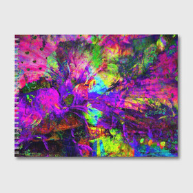 Альбом для рисования с принтом Буйство цвета в Кировске, 100% бумага
 | матовая бумага, плотность 200 мг. | abstraction | watercolor | абстракция красок | акварель | брызги красок | живопись | краска | потертость красок | размытые краски | текстуры | яркие краски