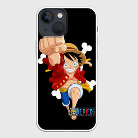 Чехол для iPhone 13 mini с принтом удар One Piece в Кировске,  |  | Тематика изображения на принте: monkey d. luffy | one piece | tony tony chopper | аниме | большой куш | ван пис | ванпис | манга | манки д. луффи | пираты | пираты соломенной шляпы | тони тони чоппер