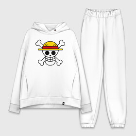 Женский костюм хлопок Oversize с принтом One Piece скелет в Кировске,  |  | monkey d. luffy | one piece | tony tony chopper | аниме | большой куш | ван пис | ванпис | манга | манки д. луффи | пираты | пираты соломенной шляпы | тони тони чоппер