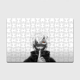 Пазл магнитный 126 элементов с принтом Kaneki Ken в Кировске, полимерный материал с магнитным слоем | 126 деталей, размер изделия —  180*270 мм | anteiku | ghoul | kaneki | ken | tokyo | антейку | гуль | канеки | кен | токийский