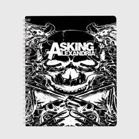 Тетрадь с принтом Asking Alexandria в Кировске, 100% бумага | 48 листов, плотность листов — 60 г/м2, плотность картонной обложки — 250 г/м2. Листы скреплены сбоку удобной пружинной спиралью. Уголки страниц и обложки скругленные. Цвет линий — светло-серый
 | aa | ben bruce | death | destiny | from | metal | rock | sumerian | to | йорк | метал | рок | хард | хеви | электроникор