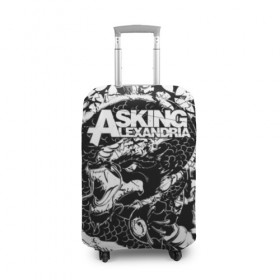 Чехол для чемодана 3D с принтом Asking Alexandria в Кировске, 86% полиэфир, 14% спандекс | двустороннее нанесение принта, прорези для ручек и колес | aa | ben bruce | death | destiny | from | metal | rock | sumerian | to | йорк | метал | рок | хард | хеви | электроникор