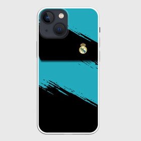 Чехол для iPhone 13 mini с принтом REAL MADRID. в Кировске,  |  | abstract | fc | football | football club | geometry | real madrid | sport | texture | абстракция | геометрия | реал мадрид | спорт | спортивные | текстура | униформа | фирменные цвета | фк | футбол | футбольный клуб