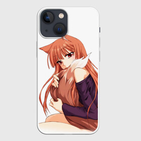 Чехол для iPhone 13 mini с принтом Волчица и пряности в Кировске,  |  | anime | manga | okami to koshinryo | spice and wolf | wolf and spice | аниме | волчица и пряности | волчица и специи | манга | оками то косинрё | ранобэ | холо