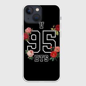 Чехол для iPhone 13 mini с принтом V 95 BTS в Кировске,  |  | bangtan | bighit | boy | fake love | j hope | jimin | jin | jungkook | korea | kpop | live | luv | mic drop | rm | suga | v | with | бтс | кей | поп