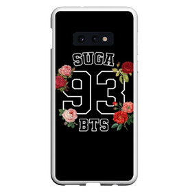 Чехол для Samsung S10E с принтом SUGA 93 BTS в Кировске, Силикон | Область печати: задняя сторона чехла, без боковых панелей | bangtan | bighit | boy | fake love | j hope | jimin | jin | jungkook | korea | kpop | live | luv | mic drop | rm | suga | v | with | бтс | кей | поп